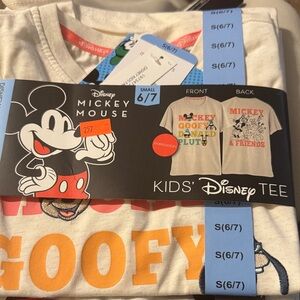 Disney Mickey Mouse Kids Tee - Cream and Orange